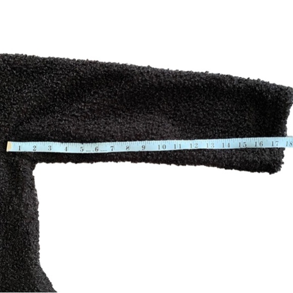J. JILL Jacket Plush Teddy Fleece Zipper Black Long Sleeve Women's Size… - Picture 11 of 15